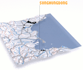 3d view of Songhŭng-dong