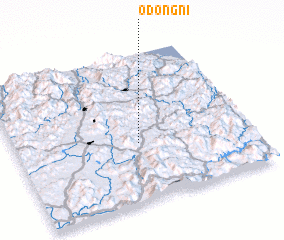 3d view of Ŏdŏng-ni