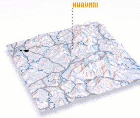 3d view of Hwaŭm-ni