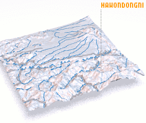 3d view of Hawŏndong-ni