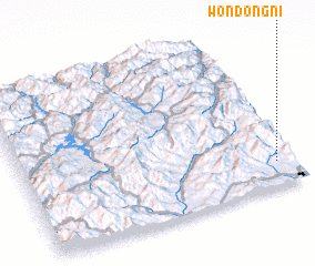 3d view of Wŏndŏng-ni