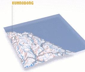 3d view of Kŭmno-dong