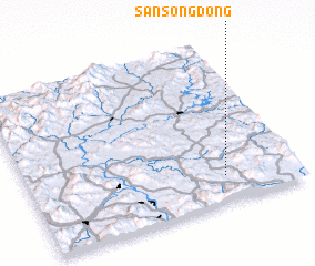 3d view of Sansŏng-dong