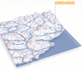 3d view of Komsŏng-ni