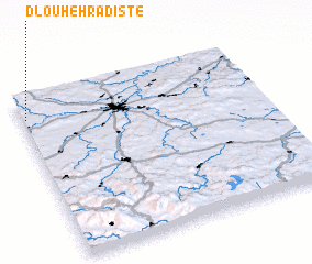 3d view of Dlouhé Hradiště