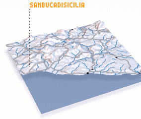 3d view of Sambuca di Sicilia