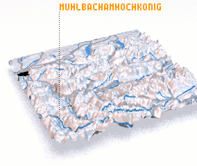 3d view of Mühlbach am Hochkönig