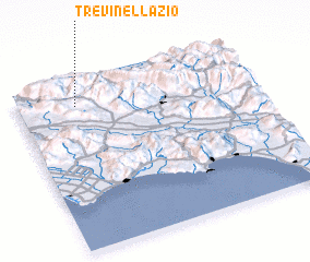 3d view of Trevi nel Lazio