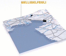 3d view of Aiello del Friuli