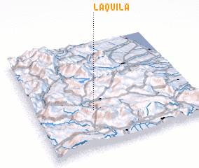 3d view of LʼAquila