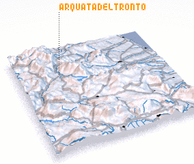 3d view of Arquata del Tronto