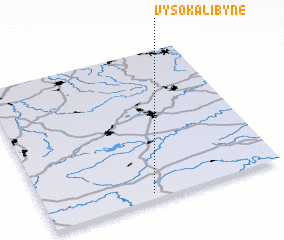 3d view of Vysoká Libyně