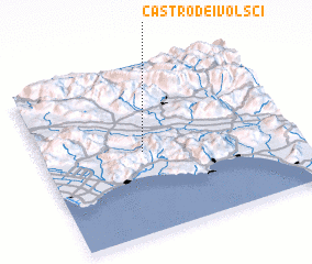 3d view of Castro dei Volsci