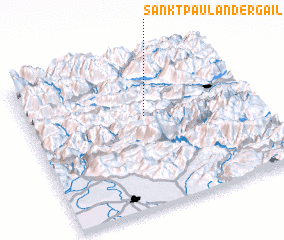 3d view of Sankt Paul an der Gail