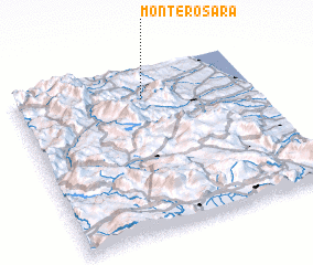 3d view of Monte Rosara