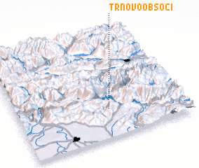 3d view of Trnovo ob Soči