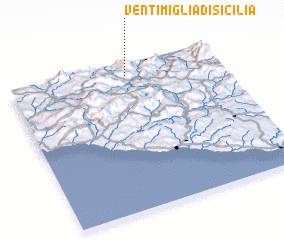 3d view of Ventimiglia di Sicilia