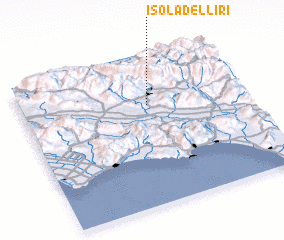 3d view of Isola del Liri