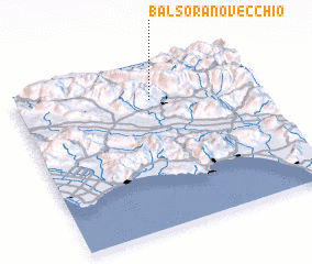 3d view of Balsorano Vecchio