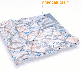 3d view of Forca di Valle