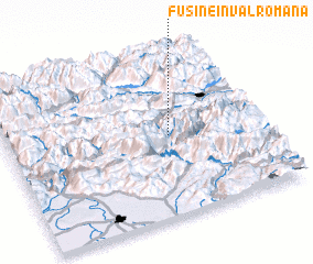 3d view of Fusine in Valromana