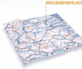 3d view of Rocca Santa Felicita