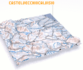 3d view of Castelvecchio Calvisio