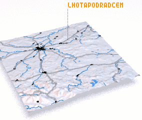 3d view of Lhota pod Radčem