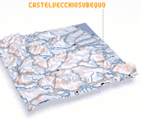 3d view of Castelvecchio Subequo