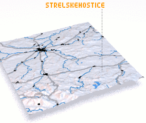 3d view of Střelské Hoštice