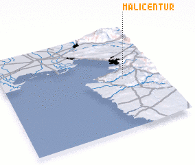 3d view of Mali Čentur