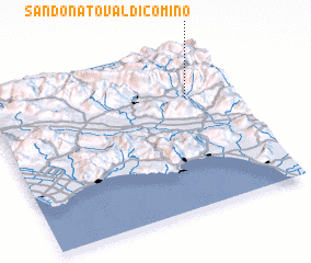 3d view of San Donato Val di Comino