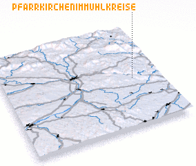 3d view of Pfarrkirchen im Mühlkreise