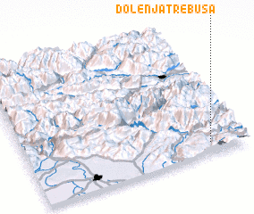 3d view of Dolenja Trebuša