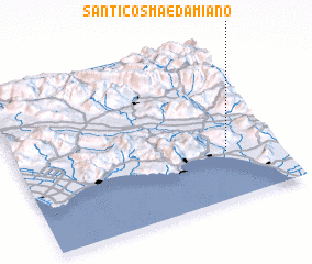 3d view of Santi Cosma e Damiano