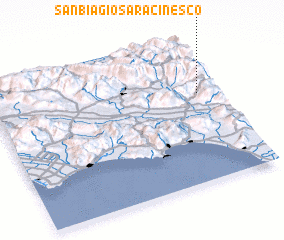 3d view of San Biagio Saracinesco