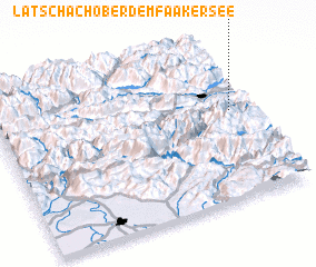 3d view of Latschach ober dem Faakersee