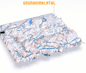 3d view of Grünau im Almtal