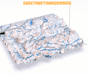 3d view of Sankt Martin am Grimming