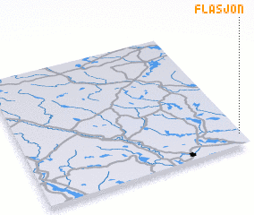 3d view of Flåsjön