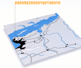 3d view of Voronezhskoye Vtoroye