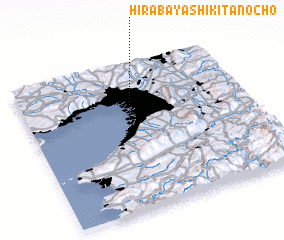 3d view of Hirabayashi-kitanochō