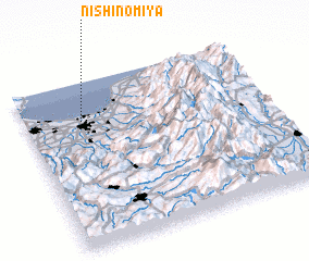 3d view of Nishinomiya