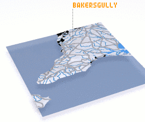 3d view of Bakers Gully