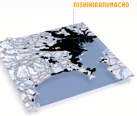 3d view of Nishi-hiranumachō