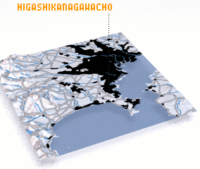 3d view of Higashi-kanagawachō