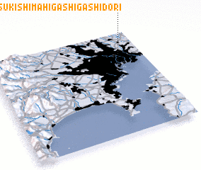 3d view of Tsukishima-Higashi-gashidōri