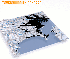 3d view of Tsukishima-Nishi-nakadōri