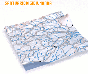 3d view of Santuario di Gibilmanna