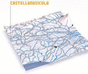 3d view of Castellana Sicula
